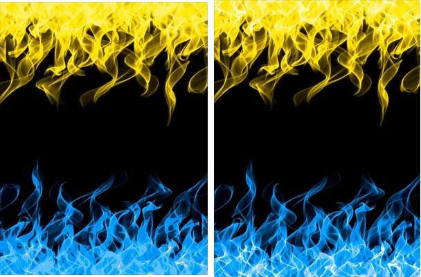 FUEGO AMARILLO AZUL