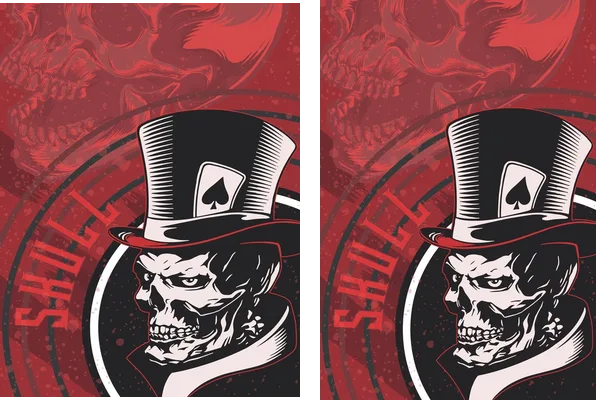 SKULL DESIGN RED