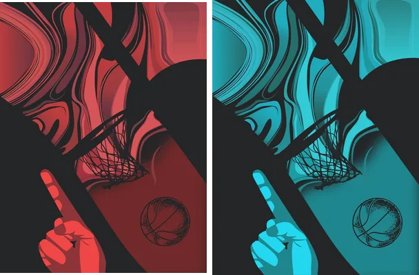 basketball swirlslines design