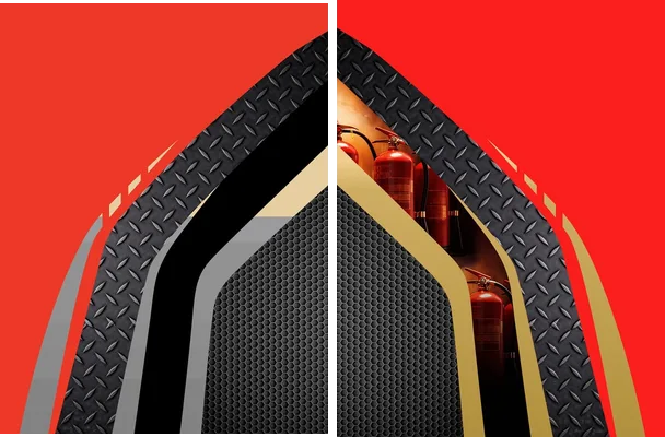 bomberos goldred design