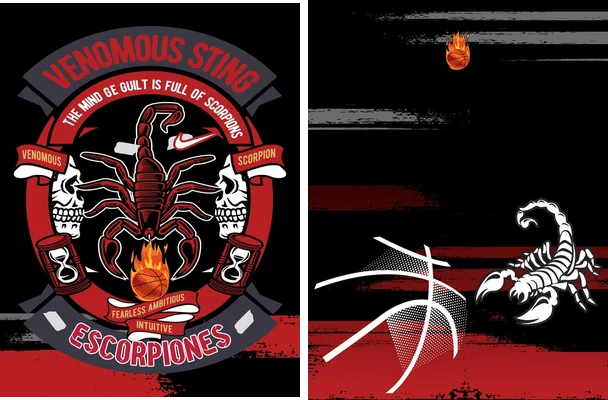 escorpiones rojos design