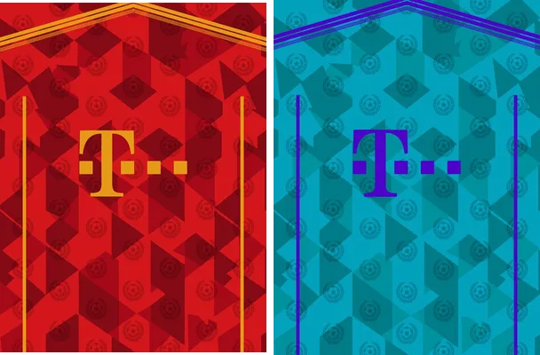 jersey red geometric