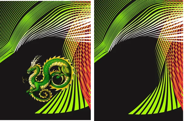 pattern vector lineas green