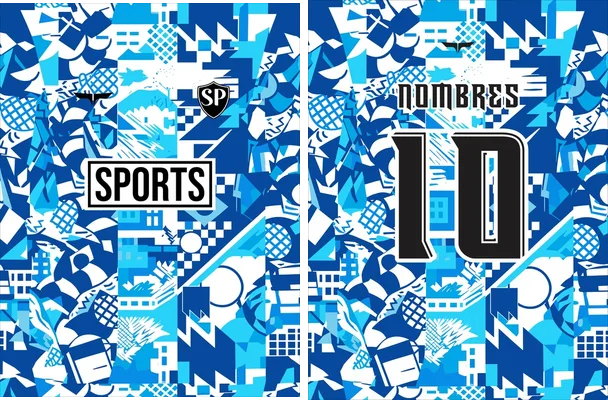 sports geometrics blue ii