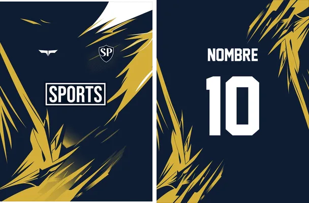 sports grunge blue gold