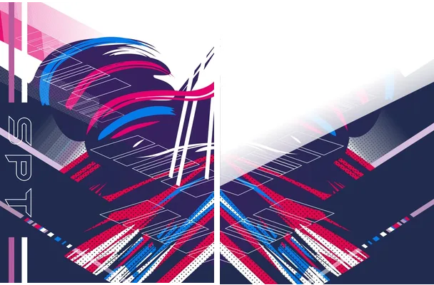 sports pattern abstract shapes