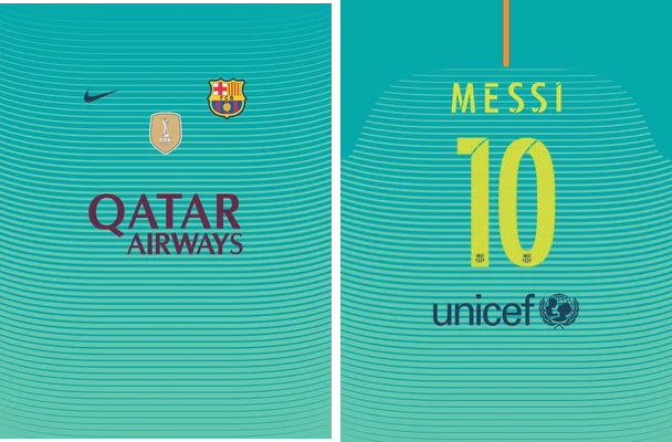 template camiseta barcelona descarga gratis — diseño deportivo en vector