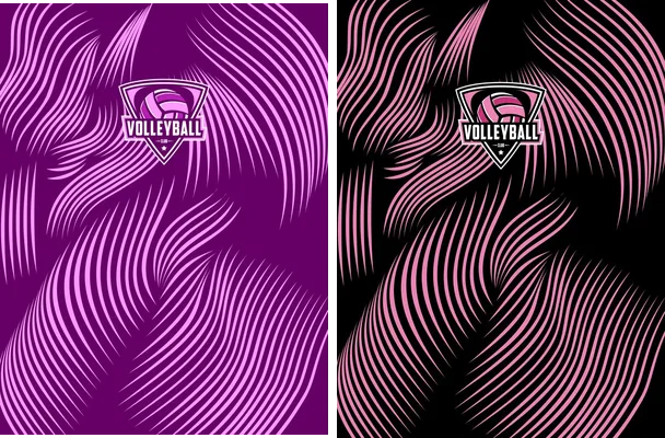 volleyball lines concept